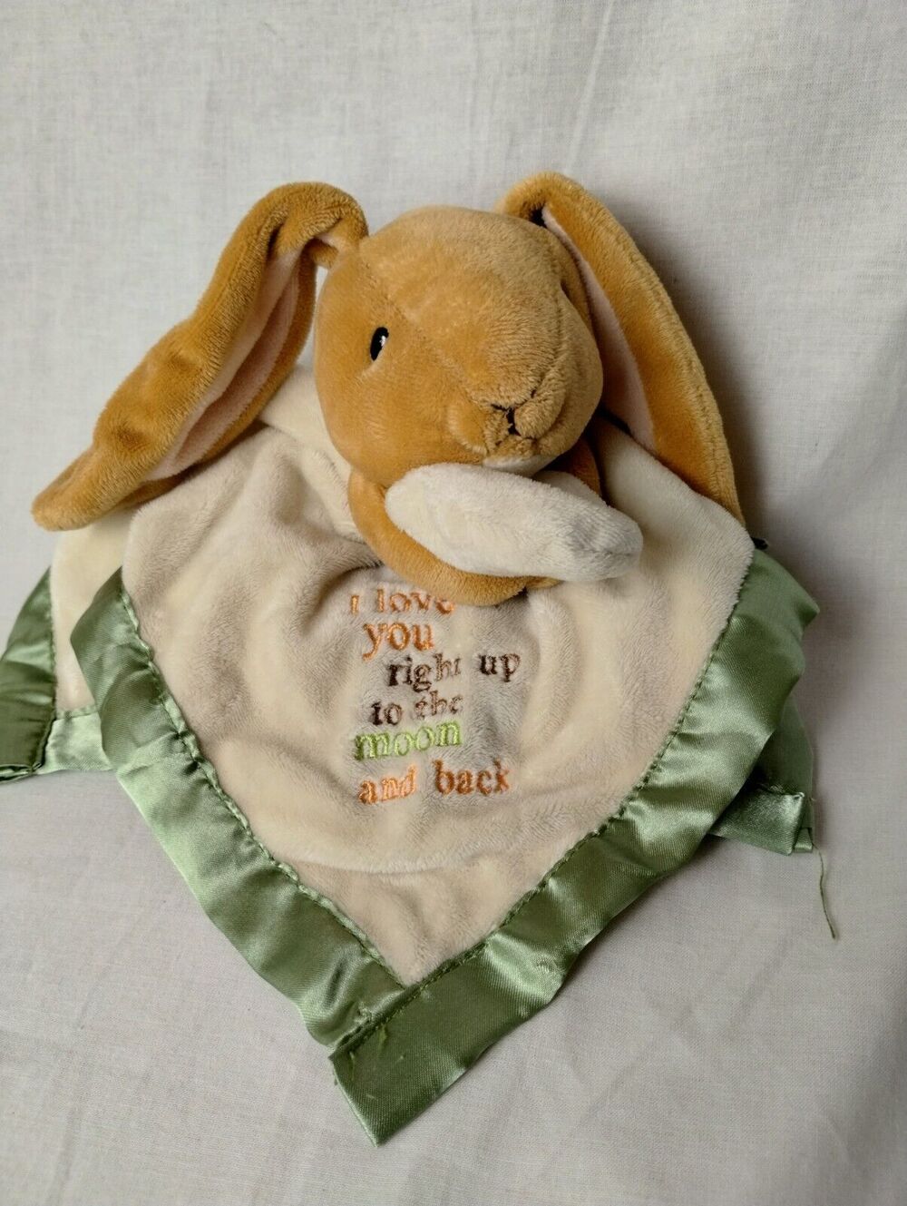 Guess How much I Love You Bunny Lovey Security Blanket Plush Stuffed Animal Toy